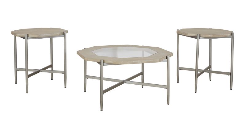 View of the Varlowe 3 Piece Coffee Table Set by Ashley Furniture | Home Furniture Plus Bedding
