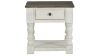 View of the Havalance Square End Table in Off White  by Ashley | Home Furniture Plus Bedding