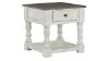 View of the Havalance Square End Table in Off White  by Ashley | Home Furniture Plus Bedding
