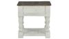 View of the Havalance Square End Table in Off White  by Ashley | Home Furniture Plus Bedding