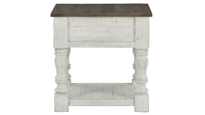 View of the Havalance Square End Table in Off White  by Ashley | Home Furniture Plus Bedding