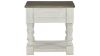 View of the Havalance Square End Table in Off White  by Ashley | Home Furniture Plus Bedding