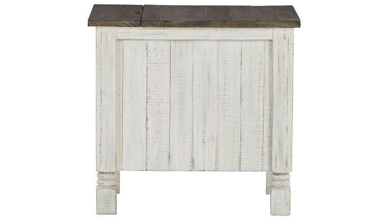 View of the Havalance Chairside End Table in Off White  by Ashley | Home Furniture Plus Bedding