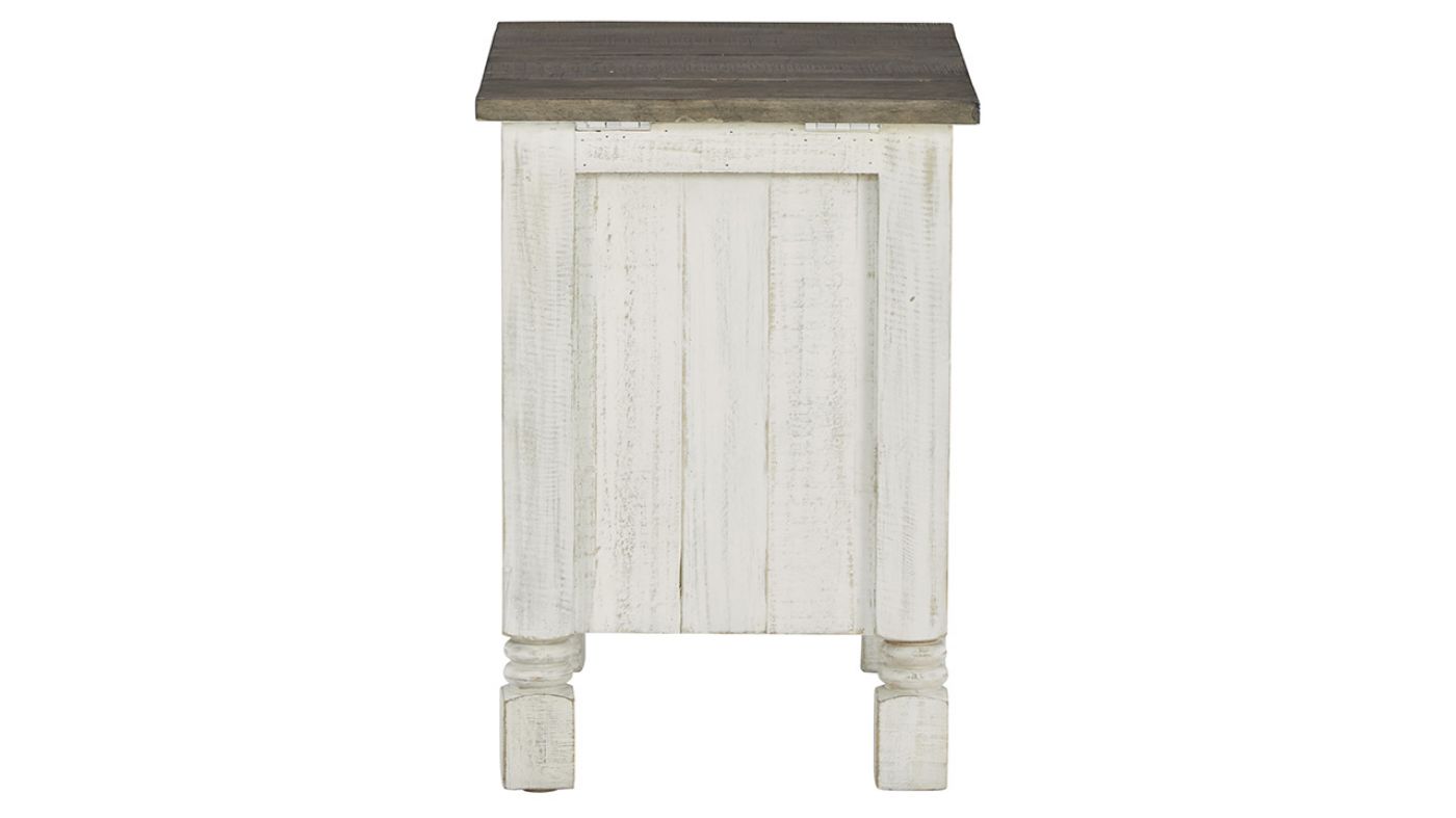 View of the Havalance Chairside End Table in Off White  by Ashley | Home Furniture Plus Bedding