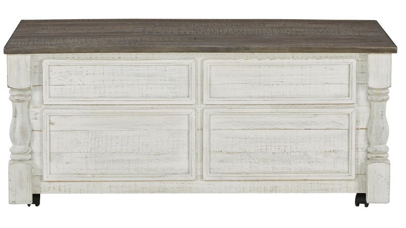 View of the Havalance Lift-Top Coffee Table in Off White by Ashley | Home Furniture Plus Bedding