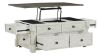 View of the Havalance Lift-Top Coffee Table in Off White by Ashley | Home Furniture Plus Bedding