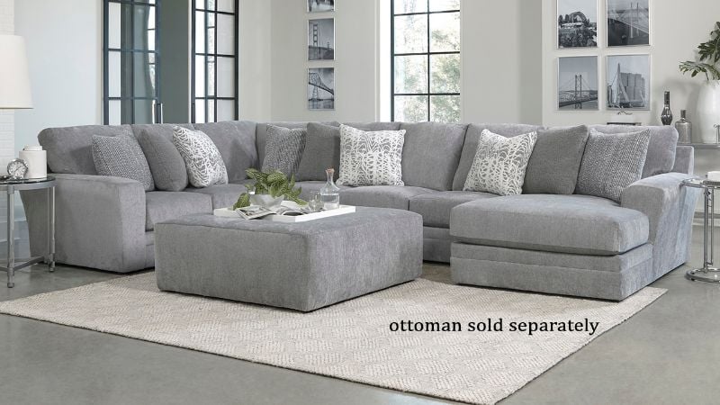 View of the Glacier Sectional Sofa in Gray by Jackson  Furniture | Home Furniture Plus Bedding