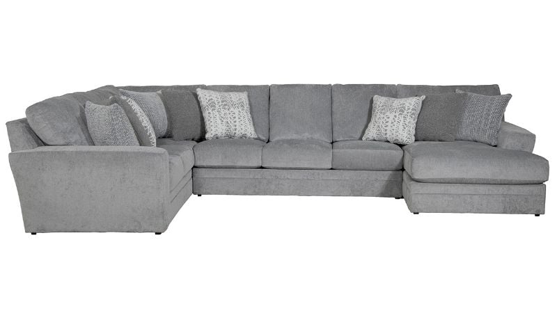 View of the Glacier Sectional Sofa in Gray by Jackson  Furniture | Home Furniture Plus Bedding