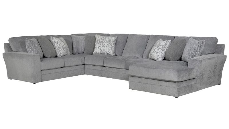 View of the Glacier Sectional Sofa in Gray by Jackson  Furniture | Home Furniture Plus Bedding