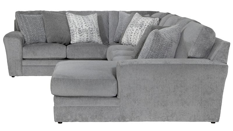 View of the Glacier Sectional Sofa in Gray by Jackson  Furniture | Home Furniture Plus Bedding