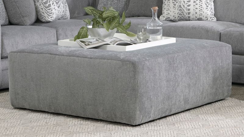 View of the Glacier Cocktail Ottoman in Gray by Jackson Furniture | Home Furniture Plus Bedding