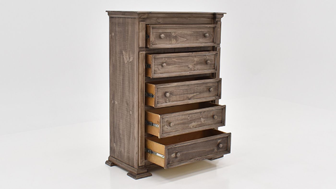 View of the Maverick Chest of Drawers in Gray by Vintage | Home Furniture Plus Bedding