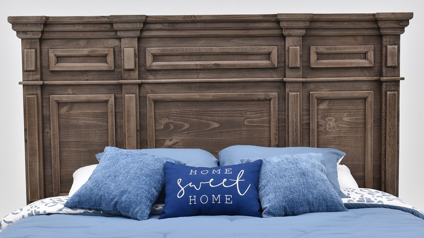 View of the Maverick Queen Size Bed in Gray by Vintage | Home Furniture Plus Bedding