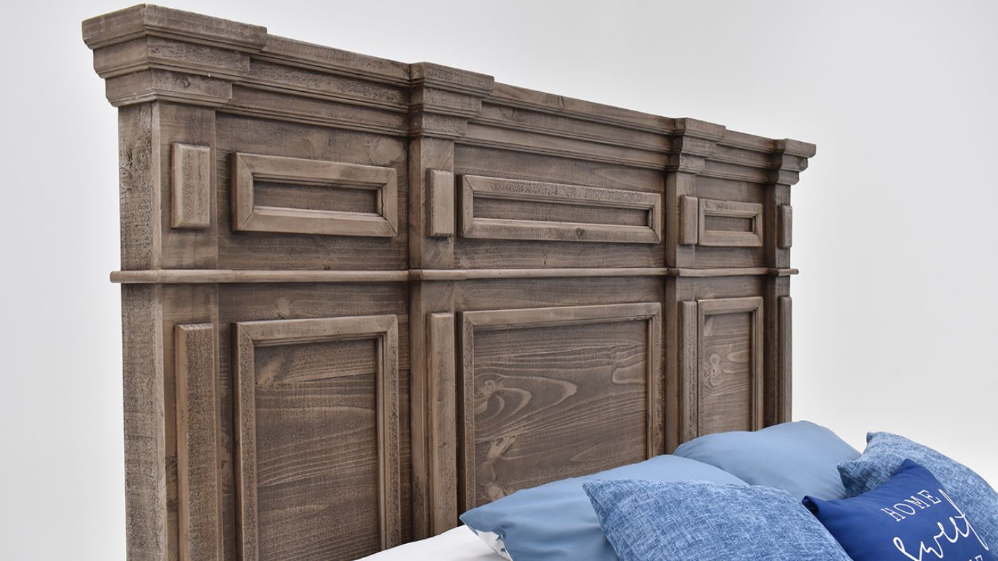 View of the Maverick Queen Size Bed in Gray by Vintage | Home Furniture Plus Bedding