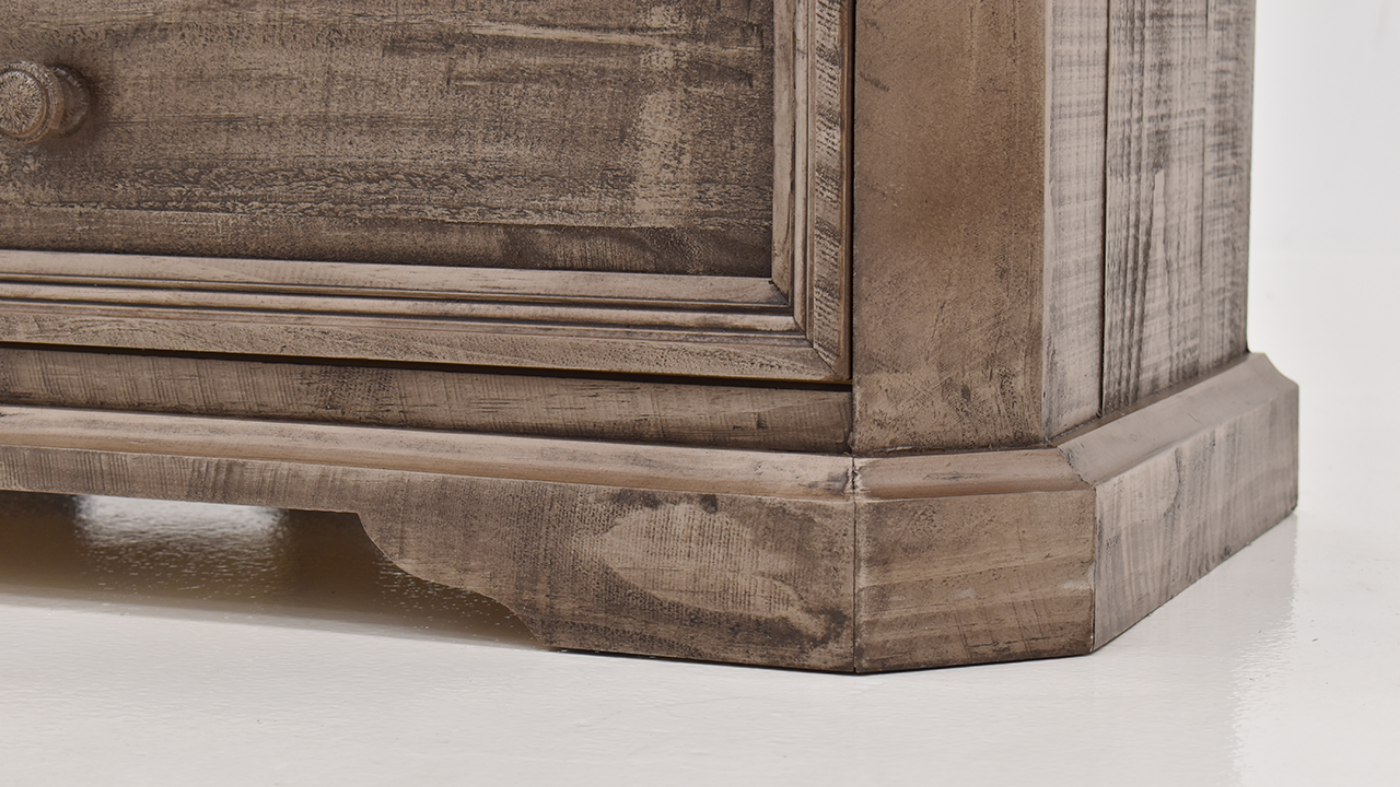 View of the Westgate Dresser and Mirror in Weathered Gray by Vintage Furniture | Home Furniture Plus Bedding