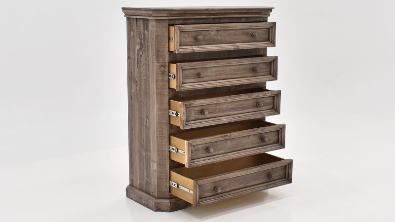 View of the Westgate Chest of Drawers in Weathered Gray by Vintage Furniture | Home Furniture Plus Bedding