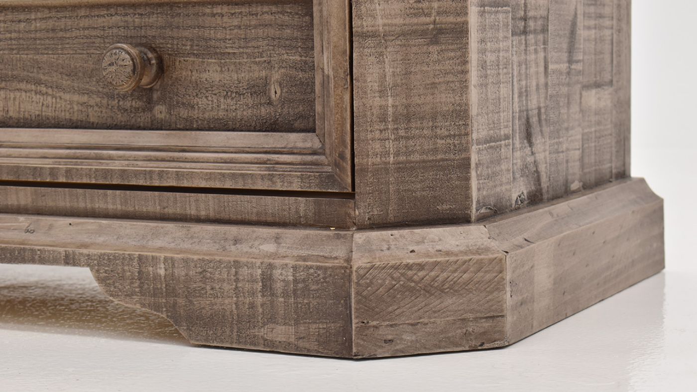 View of the Westgate Chest of Drawers in Weathered Gray by Vintage Furniture | Home Furniture Plus Bedding