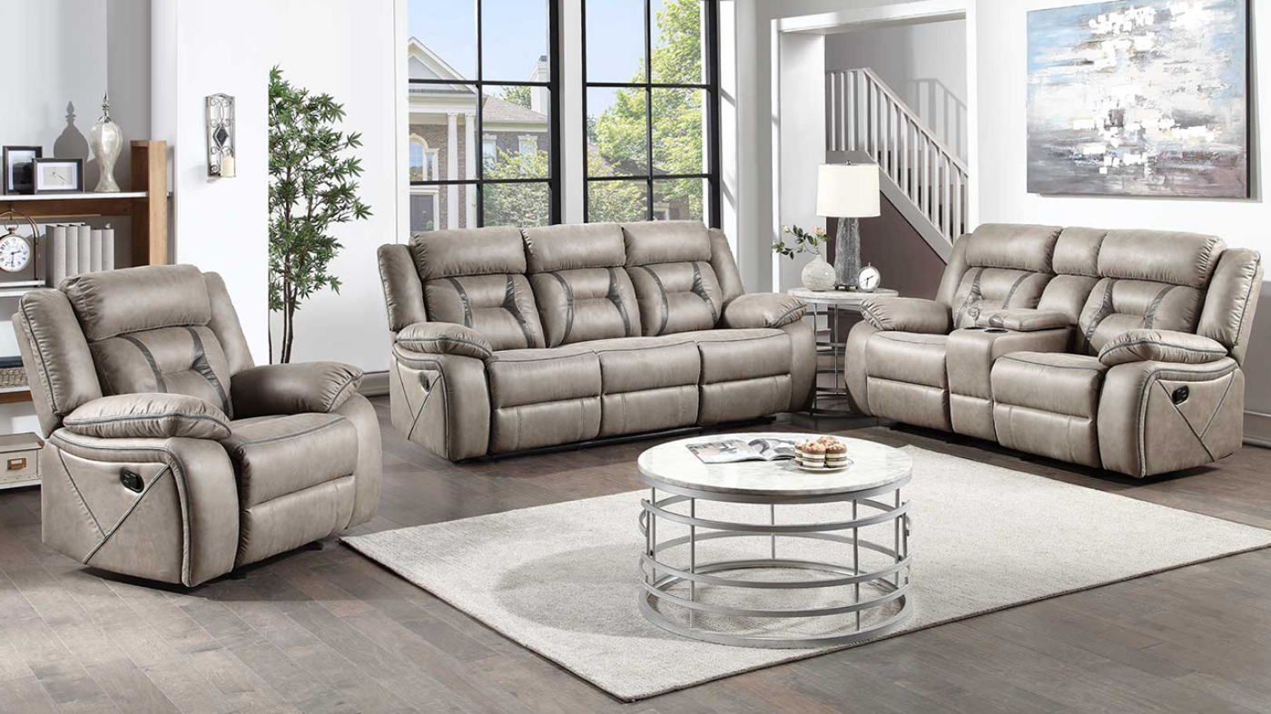 View of the Tyson Sofa Set in Taupe by Steve Silver | Home Furniture Plus Bedding
