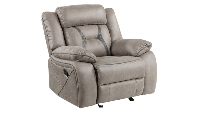 View of the Tyson Glider Recliner in Taupe by Steve Silver | Home Furniture Plus Bedding