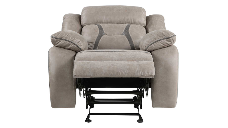 View of the Tyson Glider Recliner in Taupe by Steve Silver | Home Furniture Plus Bedding