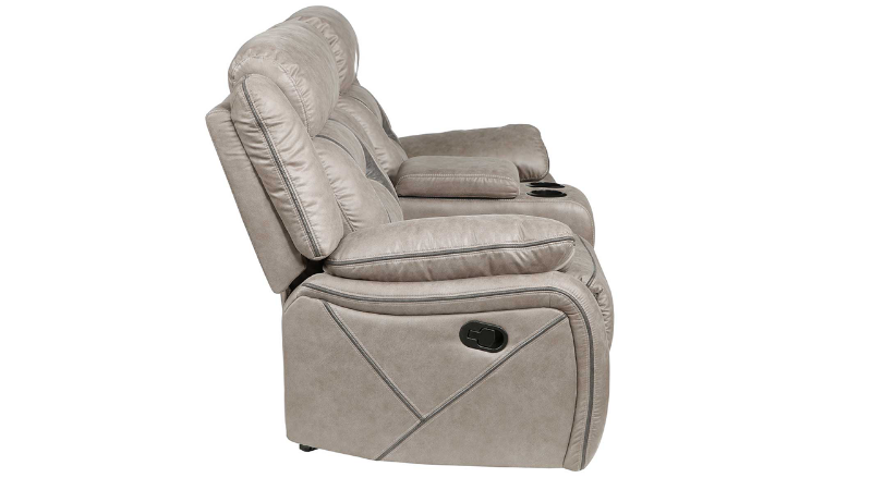 View of the Tyson Glider Loveseat in Taupe by Steve Silver | Home Furniture Plus Bedding