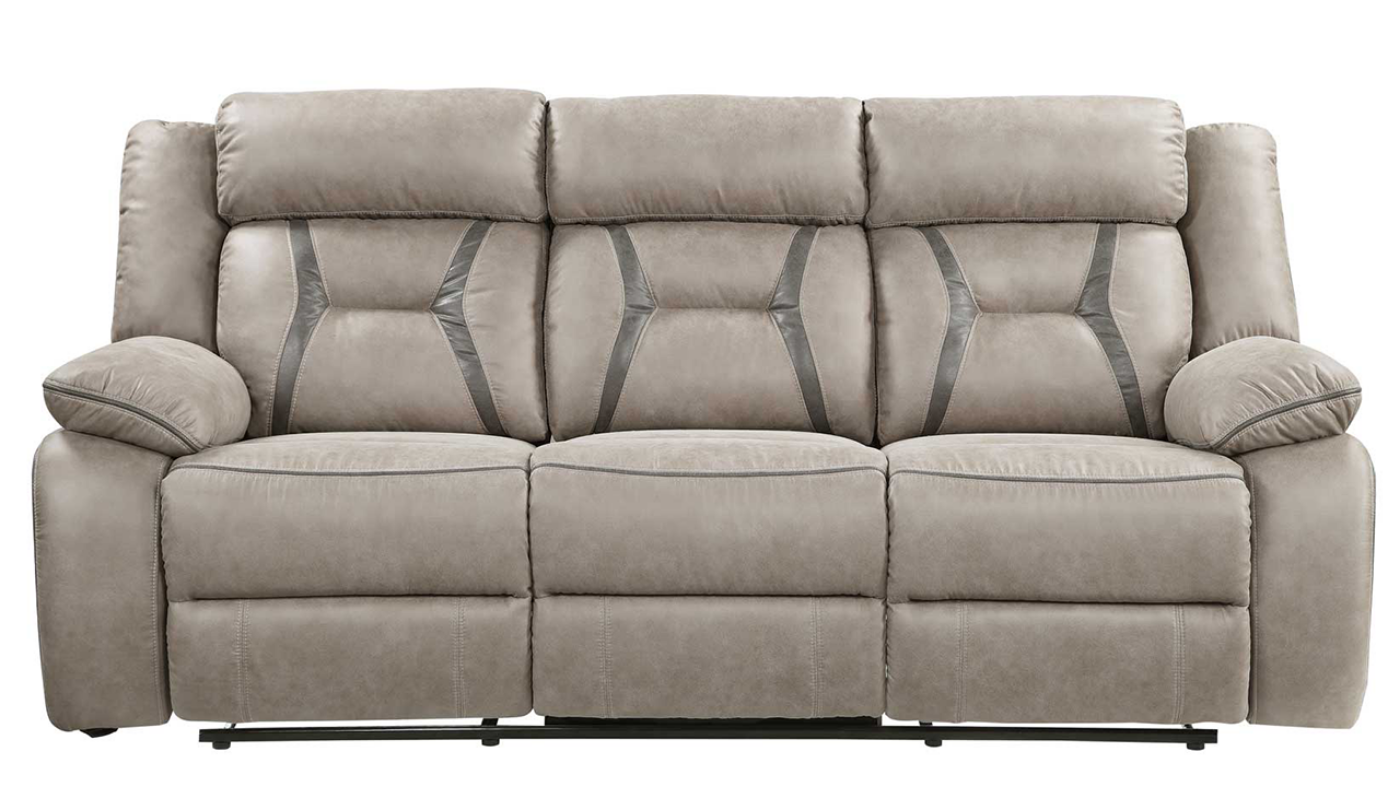 View of the Tyson Reclining Sofa in Taupe by Steve Silver | Home Furniture Plus Bedding