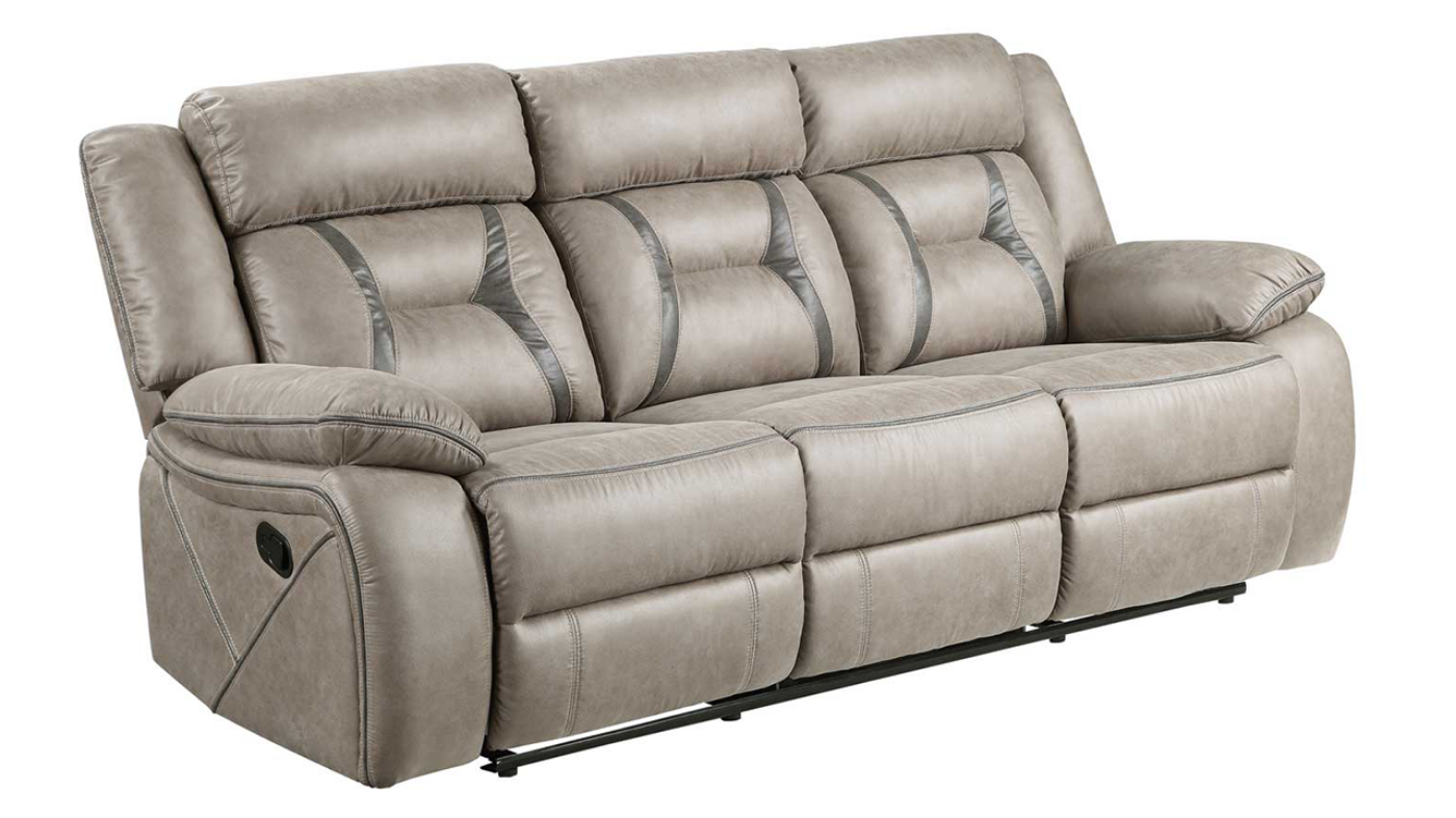 View of the Tyson Reclining Sofa in Taupe by Steve Silver | Home Furniture Plus Bedding