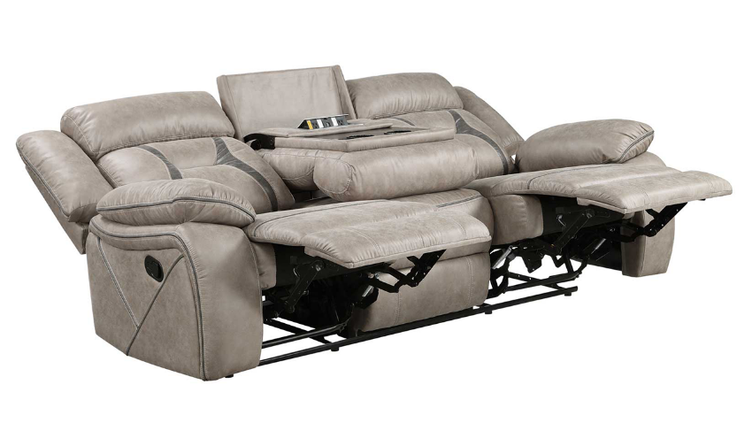 Tyson Reclining Sofa Taupe Home Furniture