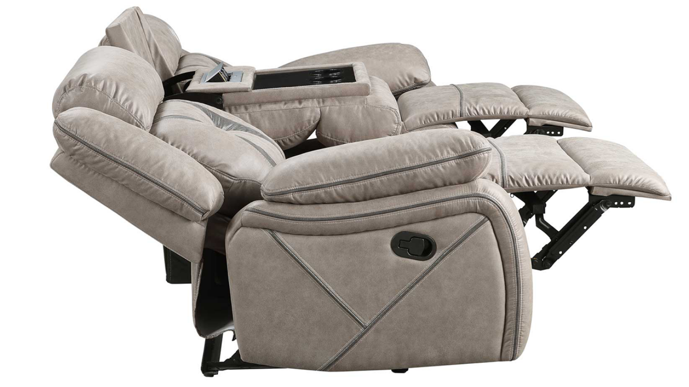View of the Tyson Reclining Sofa in Taupe by Steve Silver | Home Furniture Plus Bedding