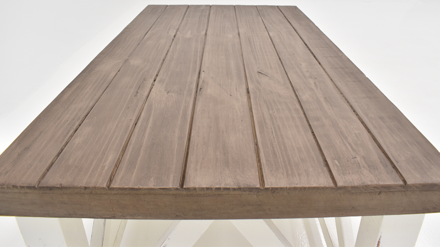 View of the Spencer Coffee Table in Off White with Gray by Vintage Furniture | Home Furniture Plus Bedding