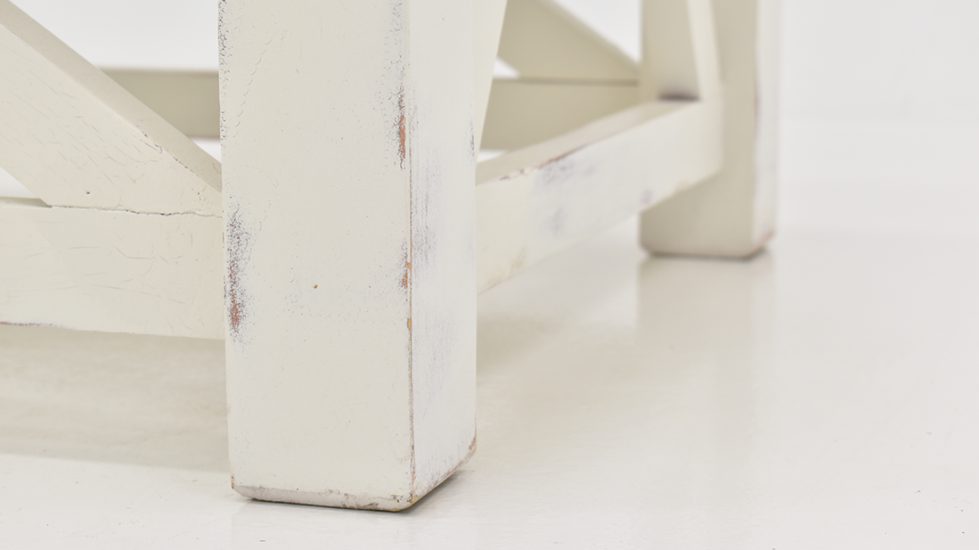 View of the Spencer Coffee Table in Off White with Gray by Vintage Furniture | Home Furniture Plus Bedding