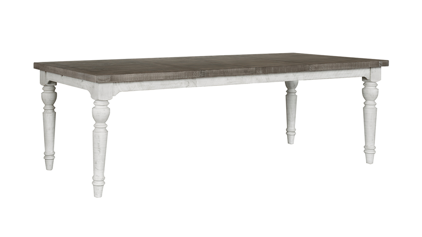 View of the Valley Ridge 7 Piece Dining Table Set in Off White and Gray by Samuel Lawrence | Home Furniture Plus Bedding