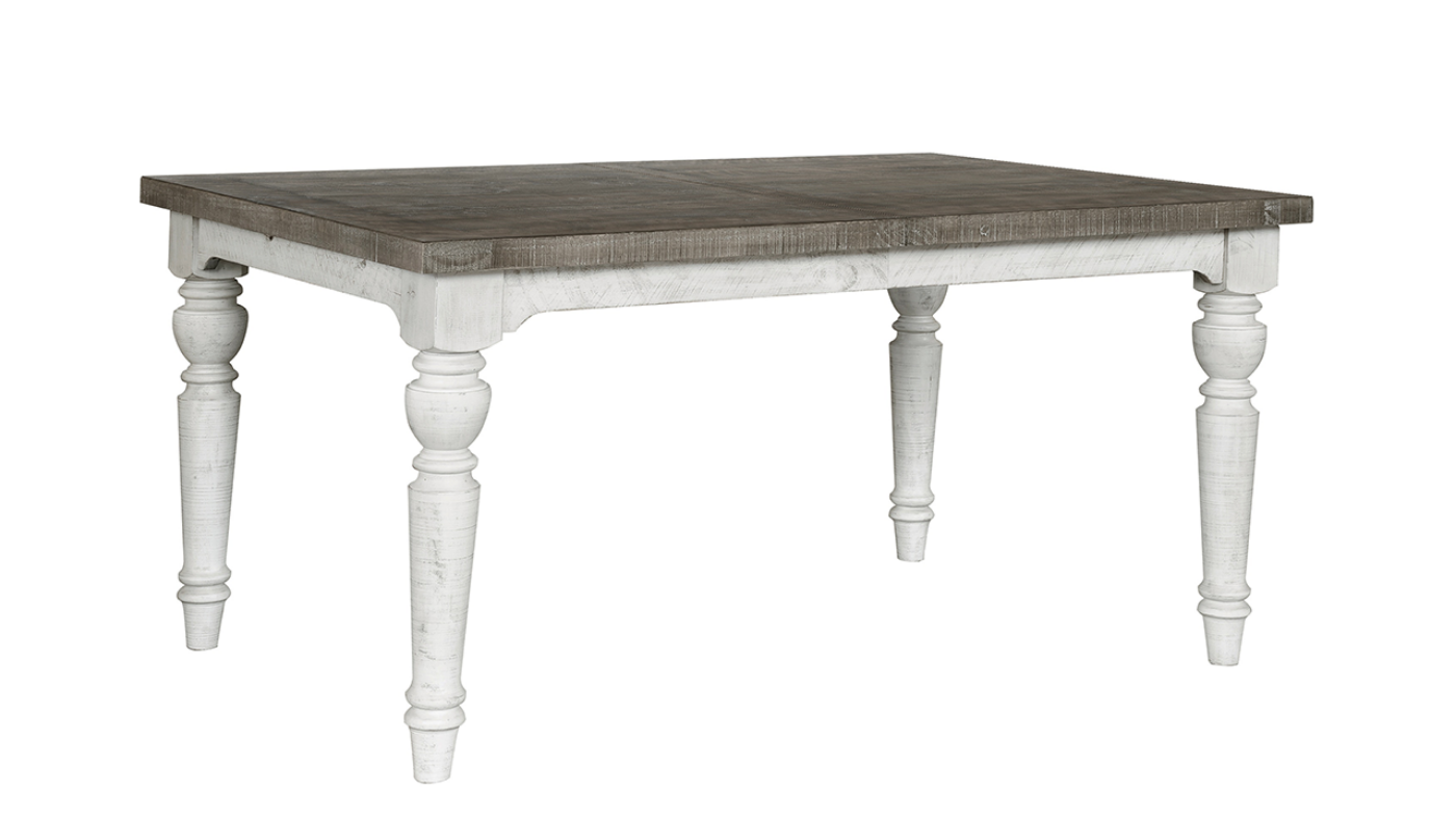 View of the Valley Ridge 7 Piece Dining Table Set in Off White and Gray by Samuel Lawrence | Home Furniture Plus Bedding