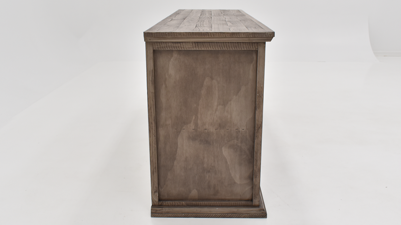 View of the Westgate TV Stand Cabinet in Weathered Gray by Vintage Furniture | Home Furniture Plus Bedding