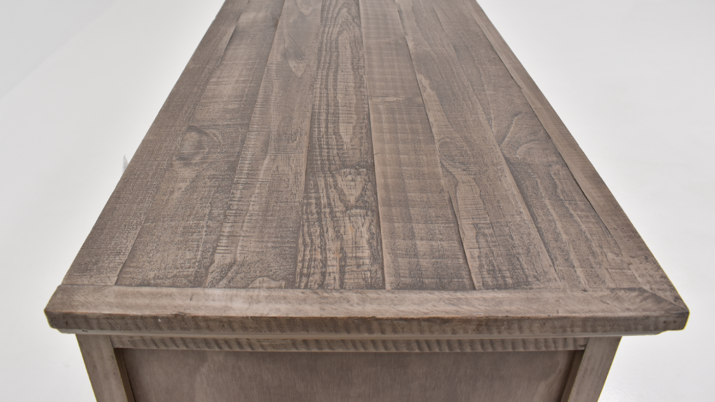 View of the Westgate TV Stand Cabinet in Weathered Gray by Vintage Furniture | Home Furniture Plus Bedding