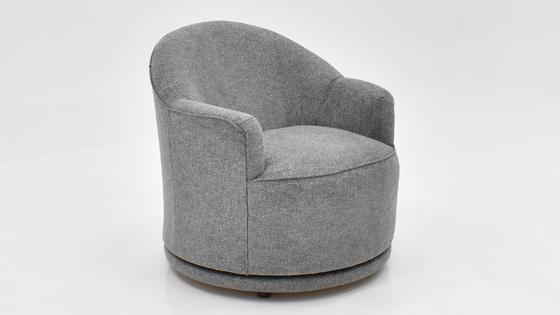 View of the April Swivel Chair in Charcoal Gray by Best Chairs, Inc. | Home Furniture Plus Bedding