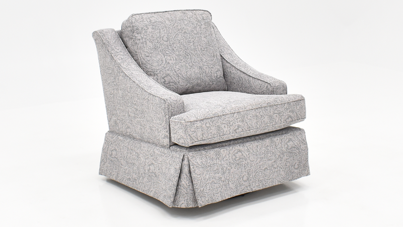 View of the Ayla Swivel Glider in Marble Gray by Best Chairs, Inc. | Home Furniture Plus Bedding