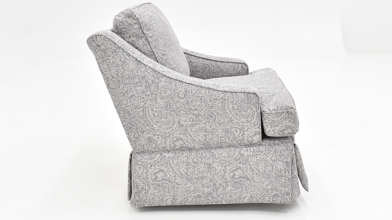 Ayla Swivel Glider Marble Gray Home Furniture