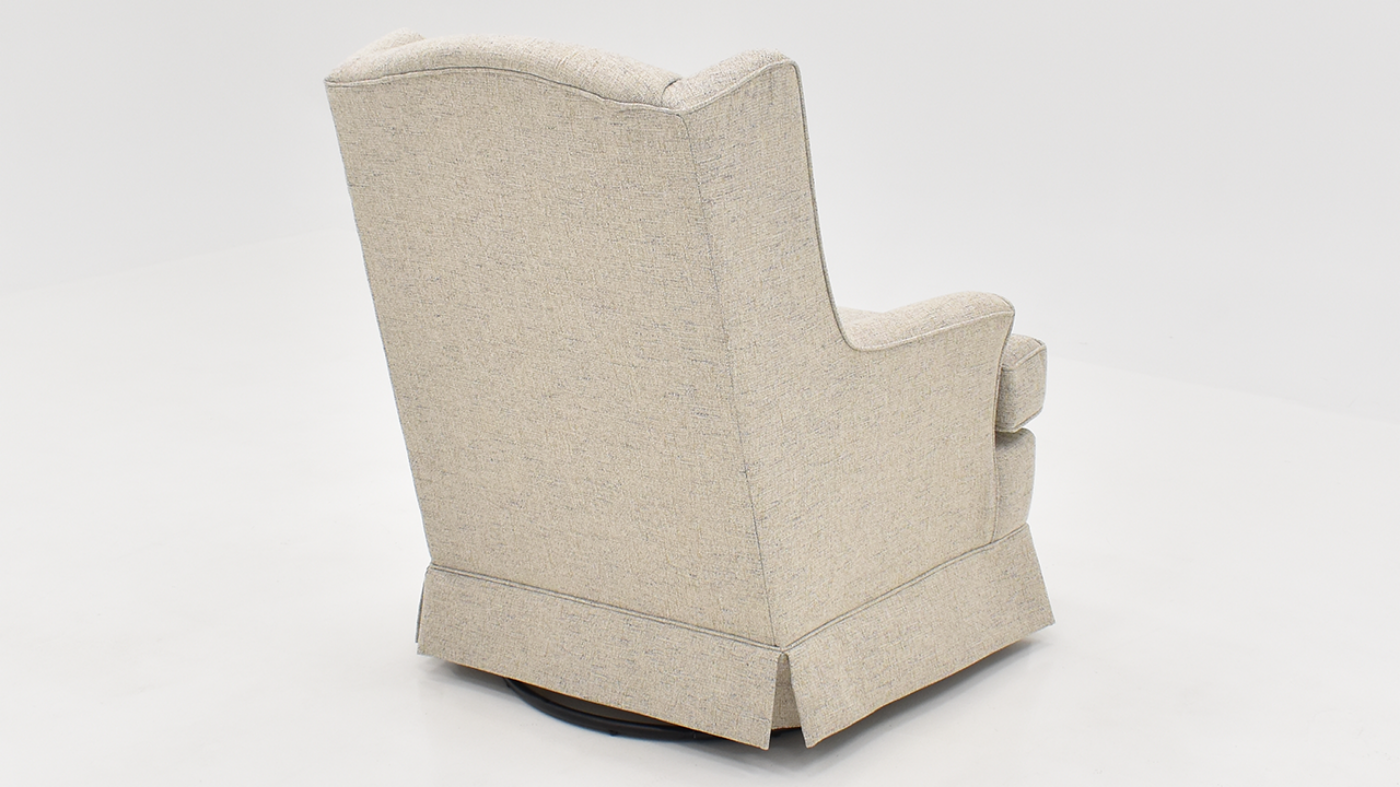 View of the Natasha Swivel Glider in Pepper Gray by Best Chairs, Inc. | Home Furniture Plus Bedding