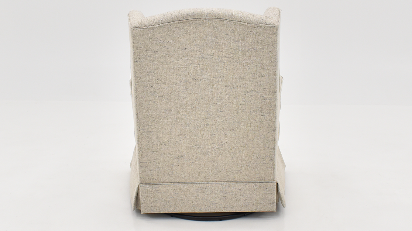 View of the Natasha Swivel Glider in Pepper Gray by Best Chairs, Inc. | Home Furniture Plus Bedding