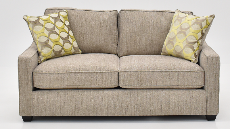 View of the Lenox Maple Loveseat in Brown by Behold Home | Home Furniture Plus Bedding