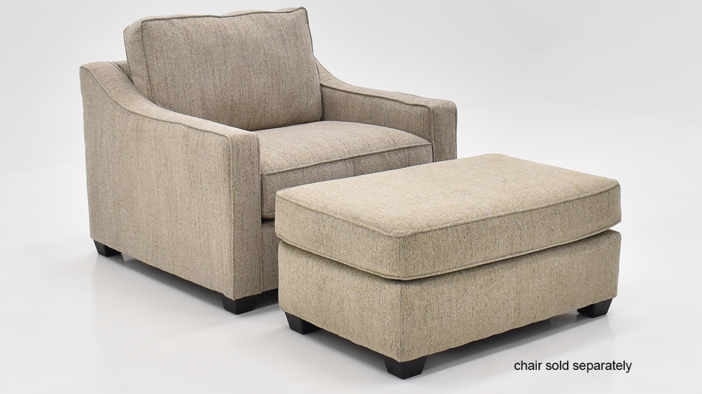 View of the Lenox Maple Ottoman in Brown by Behold Home | Home Furniture Plus Bedding