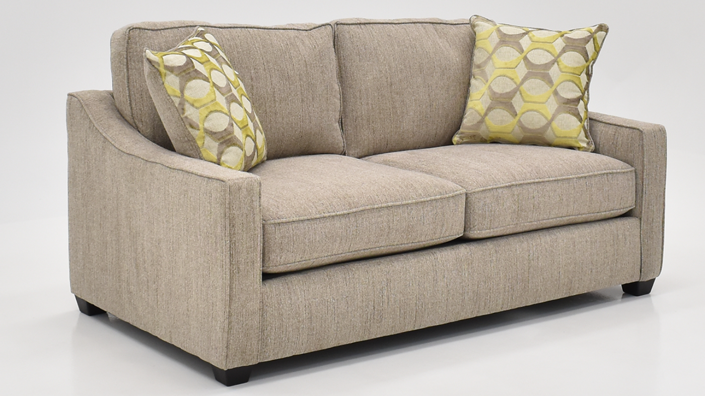 View of the Lenox Maple Loveseat in Brown by Behold Home | Home Furniture Plus Bedding