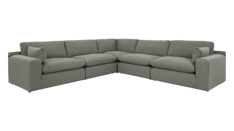 View of the Elyza Sectional Sofa in Gray by Ashley | Home Furniture Plus Bedding