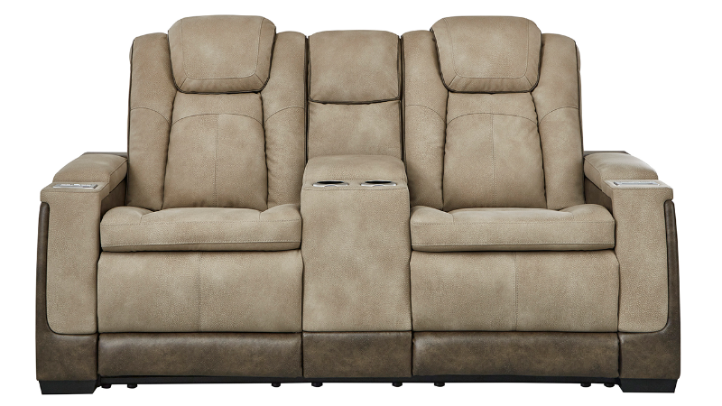 View of the Next-Gen POWER Reclining Loveseat in Tan by Ashley | Home Furniture Plus Bedding