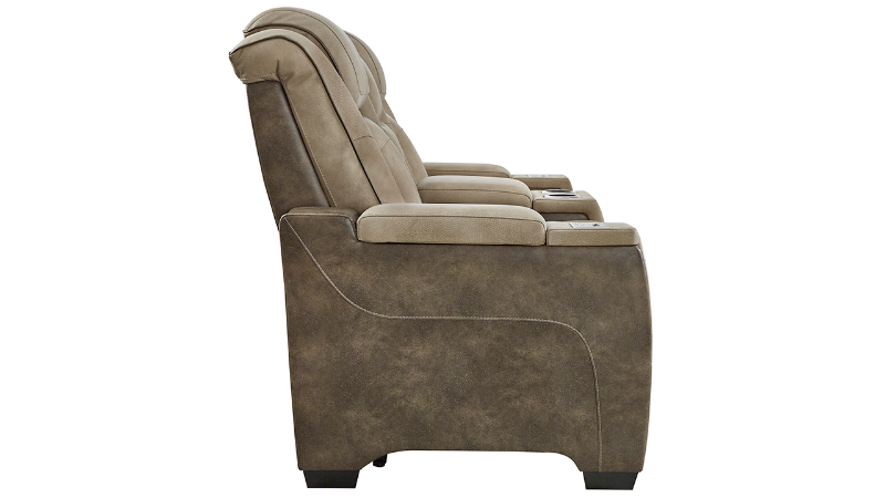 View of the Next-Gen POWER Reclining Loveseat in Tan by Ashley | Home Furniture Plus Bedding