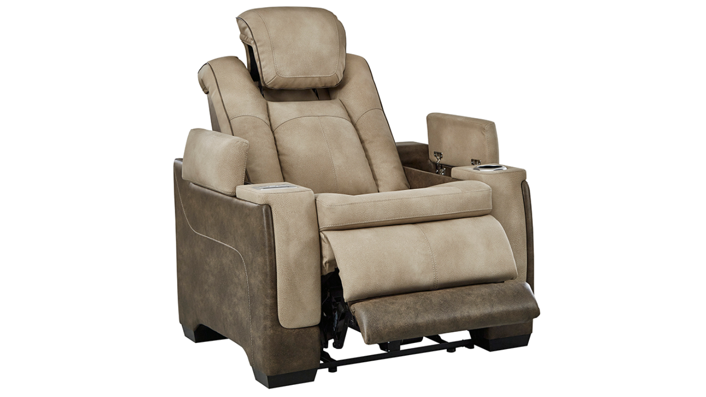 View of the Next-Gen POWER Recliner in Tan by Ashley | Home Furniture Plus Bedding
