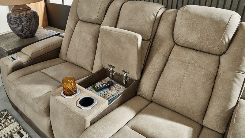View of the Next-Gen POWER Reclining Sofa Set in Tan by Ashley | Home Furniture Plus Bedding