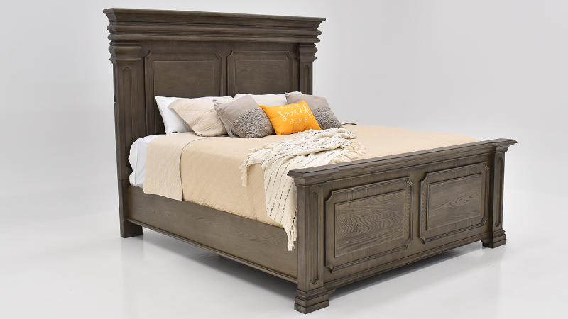 View of the Kings Court King Panel Bed by Elements International | Home Furniture Plus Bedding