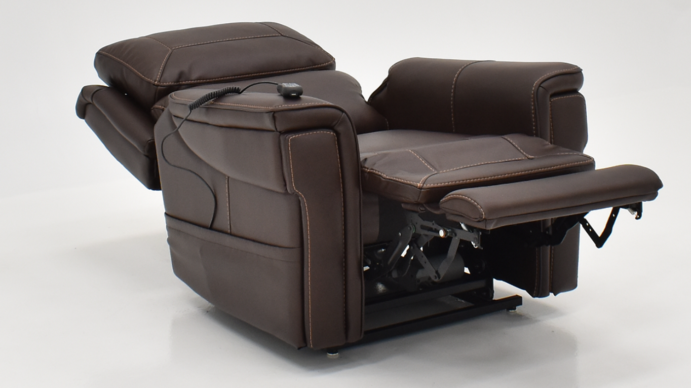 View of the Capriccio Lift Recliner in Walnut Brown by MOTO | Home Furniture Plus Bedding